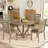 Pcs Table Set Round Dining Table   Farmhouse Rustic Look Distressed Look