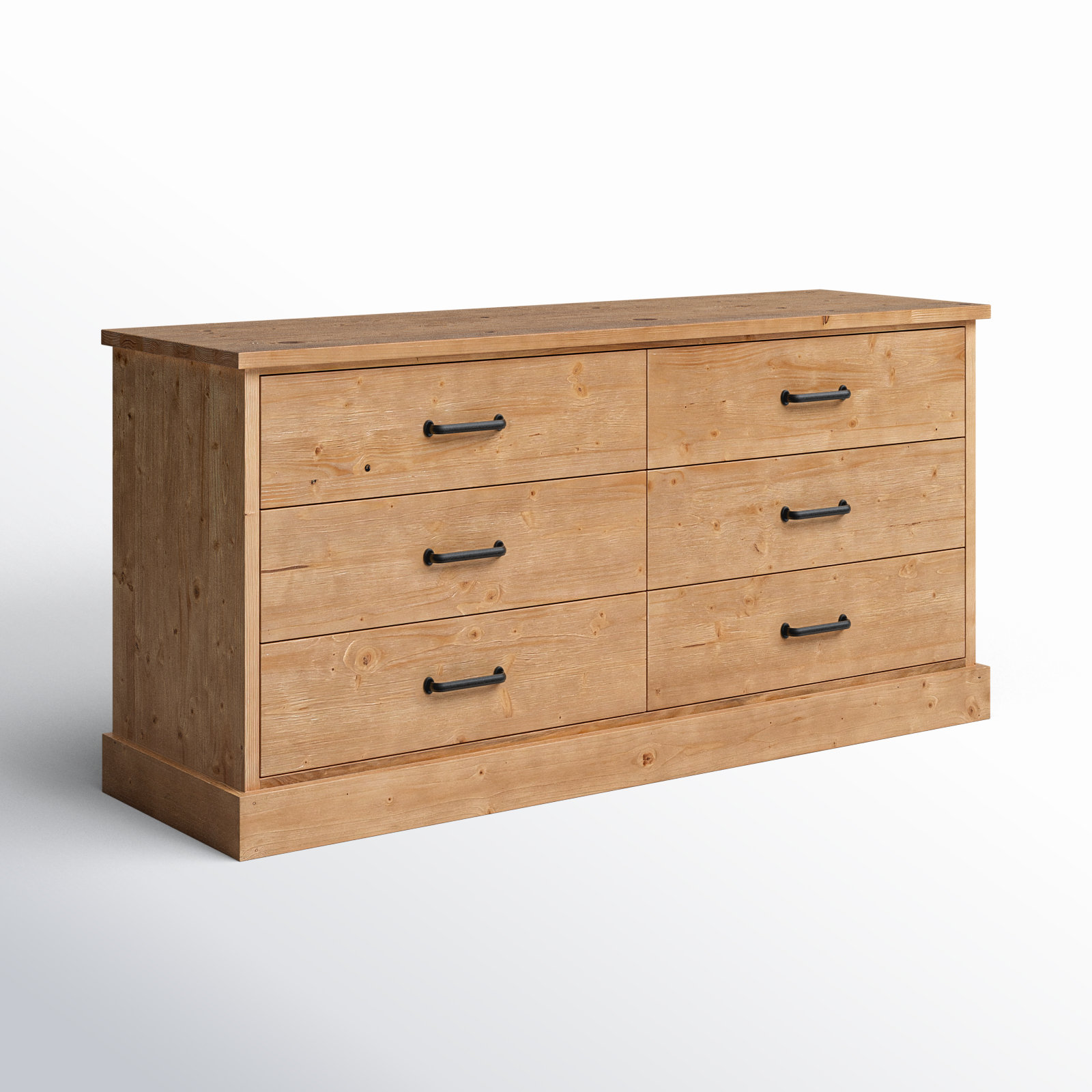 Ianna 6 Drawer Dresser Honey Pine