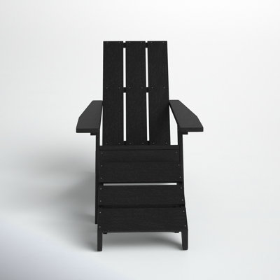 Byrnes Outdoor Adirondack Chair With Ottoman