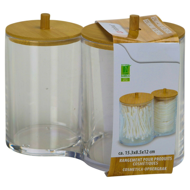 Emersynn Acrylic 2 Compartment Cosmetic Organiser