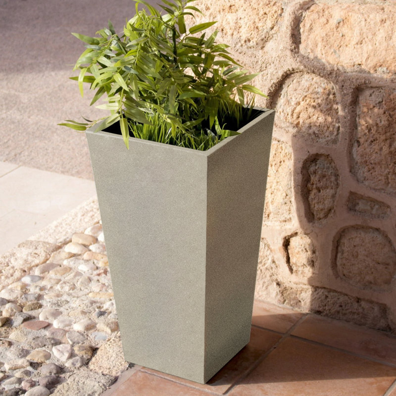 Derrica ECOBO Eco-Friendly Rectangular Pot Planter Elemento Indoor/Outdoor use Versatile & Lightweight, Sand