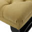 Élégant tissu jaune avec capitonnage à boutons et banc de luxe avec pieds en demi-cercle-608565278