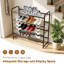 Range-chaussures à 4 étages pour 20 paires, range-chaussures empilable en métal pour garde-robe-259198254