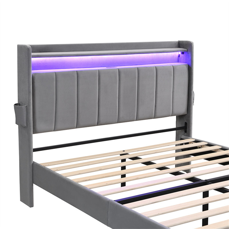Dajai Upholstered Bed, 140 x 204 cm