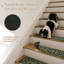 Tapis d'escalier floral antidérapant 15 pièces, noir