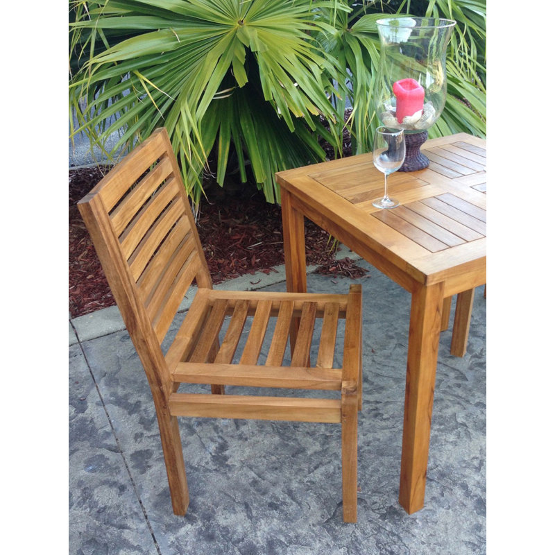 Kasandra Outdoor Teak Dining Side Chair