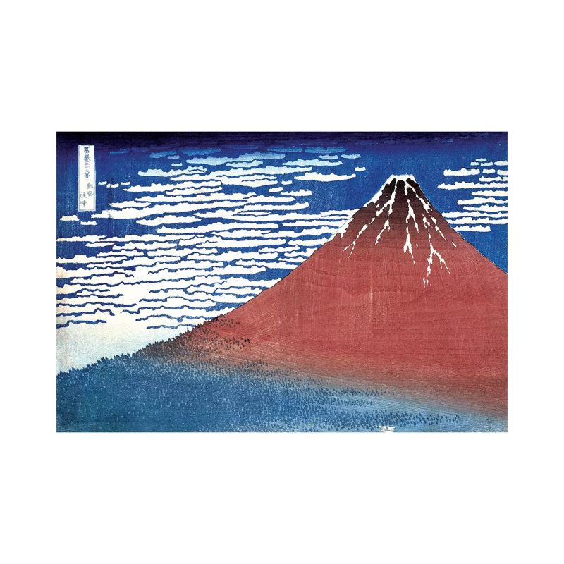 «Fine Wind, Clear Morning (Red Fuji)» vers 1830-32 (musée Claude Monet) - Giclée sur toile tendue avec châssis