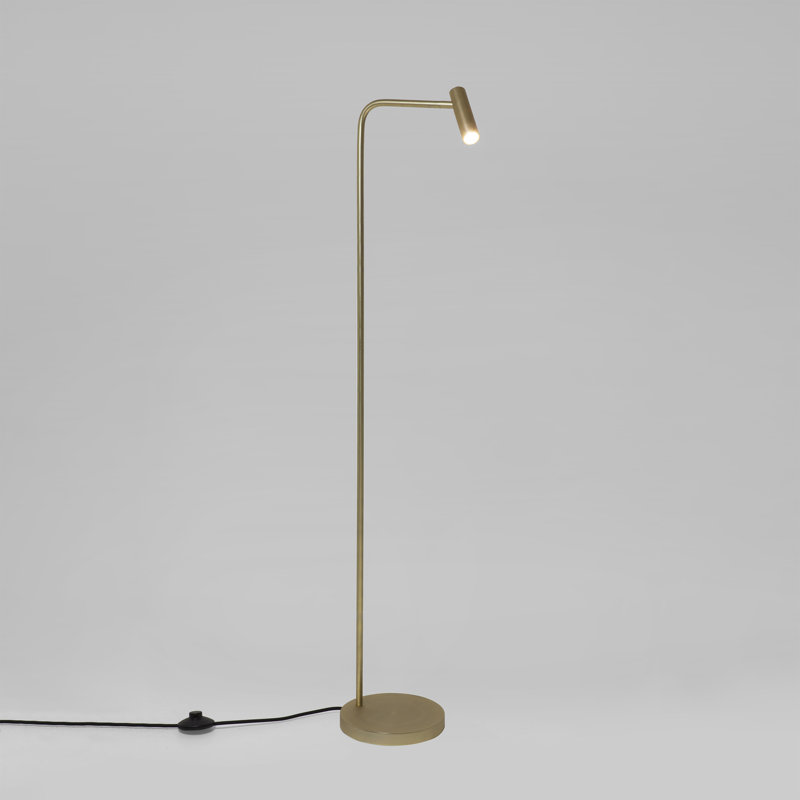 Enna LED Task Floor Lamp, Matt Gold
