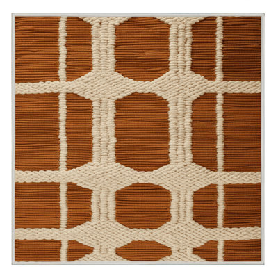 Tapis beige en treillis lavable à la machine