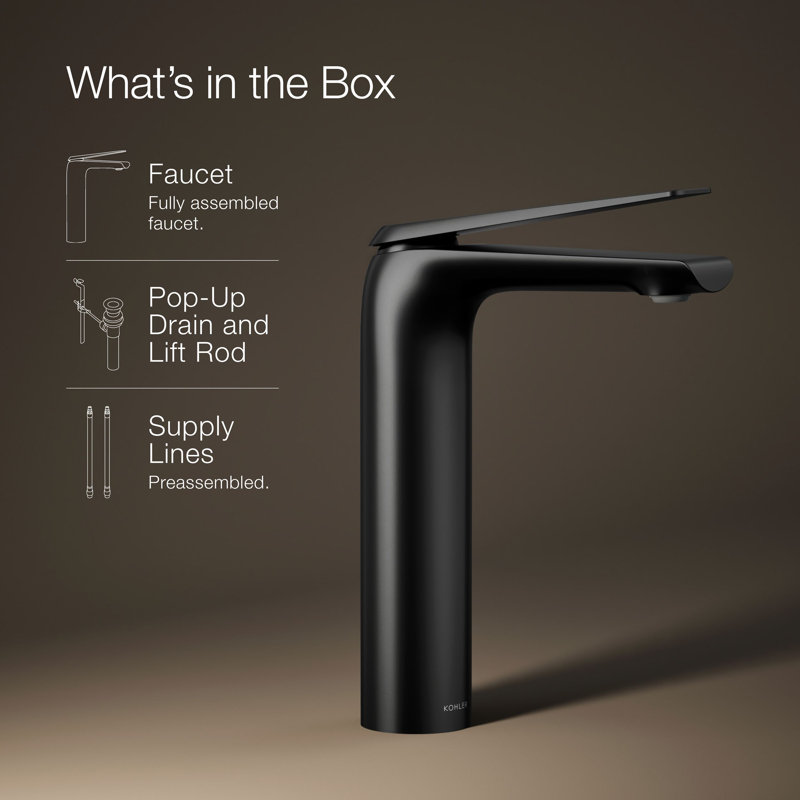 Avid Single-Handle Bathroom Sink Faucet, Matte Black