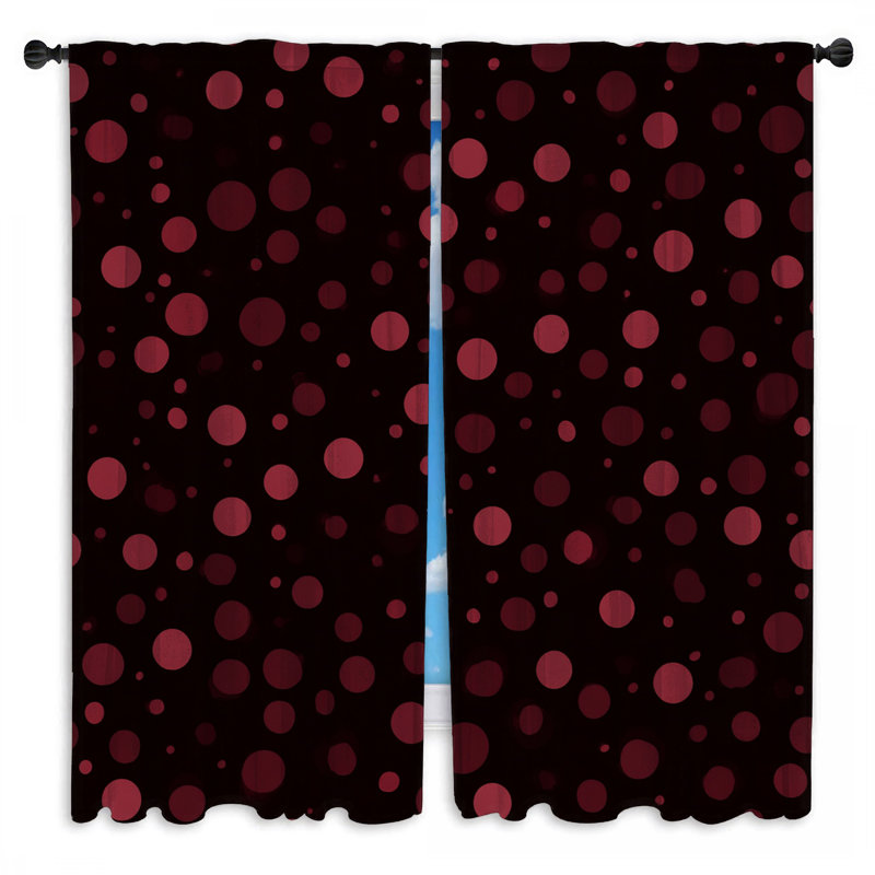Motif de rideaux obscurcissant et transparent obscurcissant Polka - 2 panneaux, 56 po x 76 po - 2 panneaux, Transparent