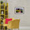 «Purple Mountains Village», reproduction sous verre encadrée, conception par Annabelle Hall