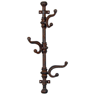 Huebert Iron Wall 3 - Hook Wall Mounted Coat Rack