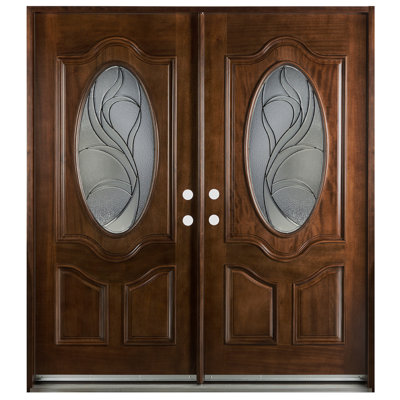 80'' Paneled Wood Front Entry Doors
