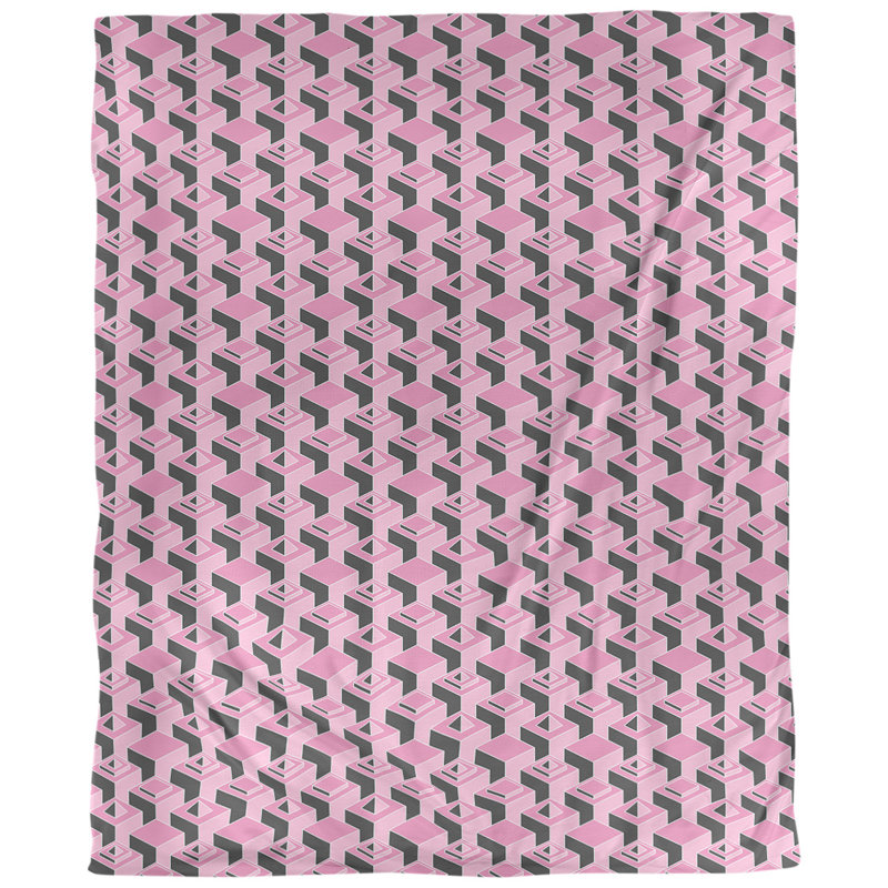 Tissu skyscrapers, Coton peigné de base, L 56 po x l 36 po, Rose