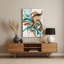Abstrait aquarelle 84, art mural vert en métal-1712167821