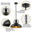 Lacluta 1 - Light Black Dome Pendant