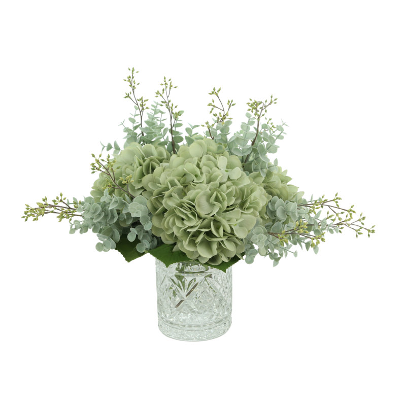 Hydrangea And Eucalyptus Arrangement