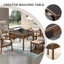 Ensemble de table et de chaises en bois massif carré et automatique Mahjong (4 chaises)