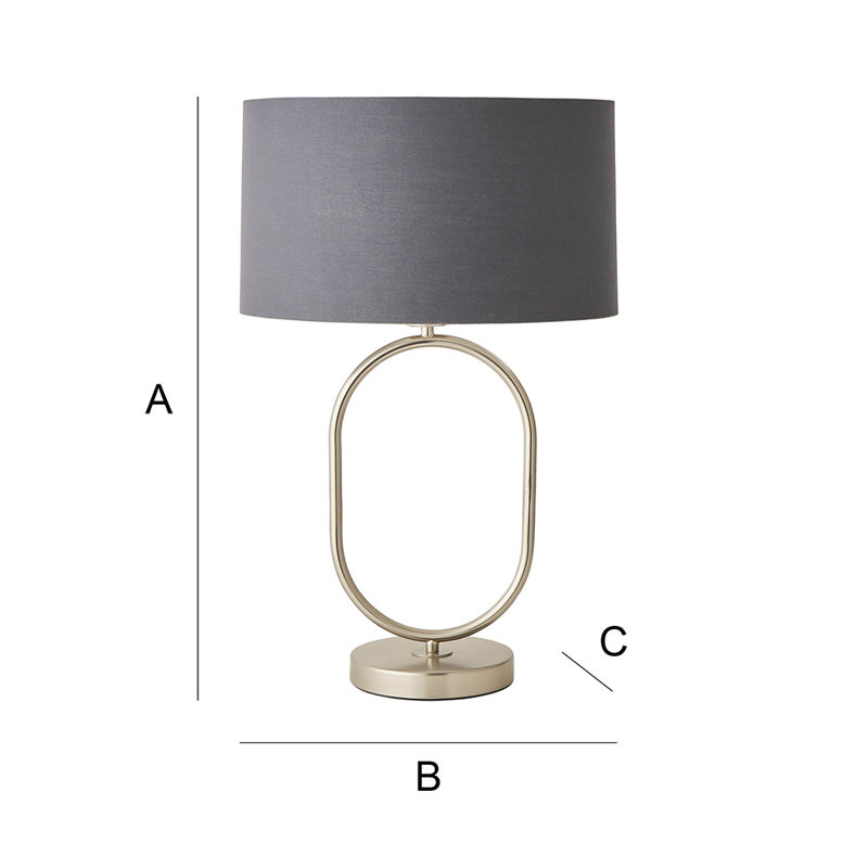 Suejin Metal Table Lamp, Dark Grey