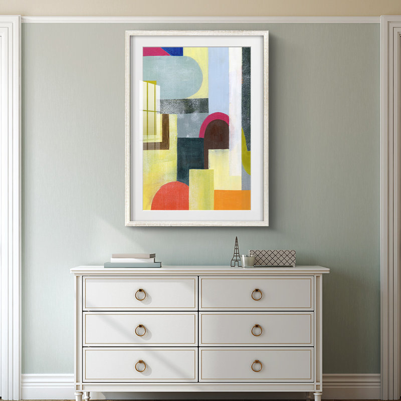 City of Rainbows I - Impression encadrée, H 28,5 po x l 20,5 po, Blanc