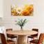 Plantes et fleurs, art abstrait marguerite dorée sur toile-927374880