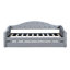 Lit de jour simple capitonné et rembourré avec couchette, canapé-lit en velours avec ports de chargement USB et Type-C, aucun sommier nécessaire-367409430