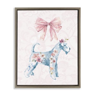 Pastel Dog Glam Details Floating Frame, design by Carol Robinson