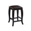 Tabouret de bar et de comptoir en bois avec siège rembourré Stellan-46728561-46728656