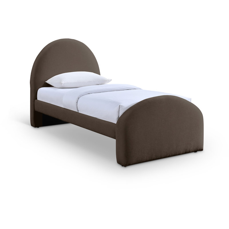 Lit tapissier Andaz, Tissu chenille brun