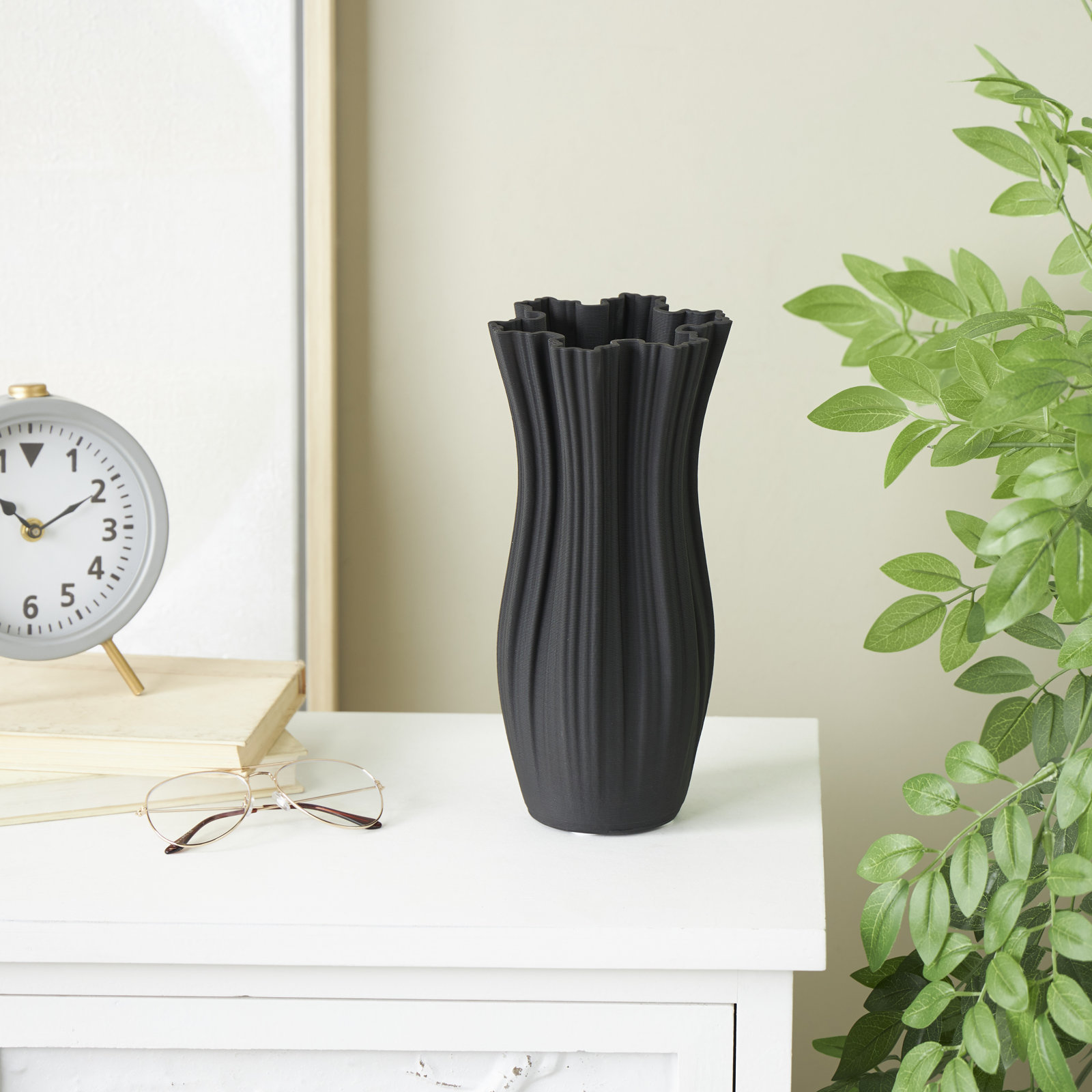Bixler Ceramic Table Vase, 11.2" H x 4.8" W x 4.8" D