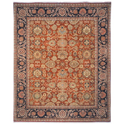 Tapis oriental rouge en laine Belfield