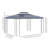 Gray Gazebo - Double Canopy Roof And Steel Frame For An Inviting Outdoor Retreat In Garden, Lawn, Backyard A Peaceful Corner
