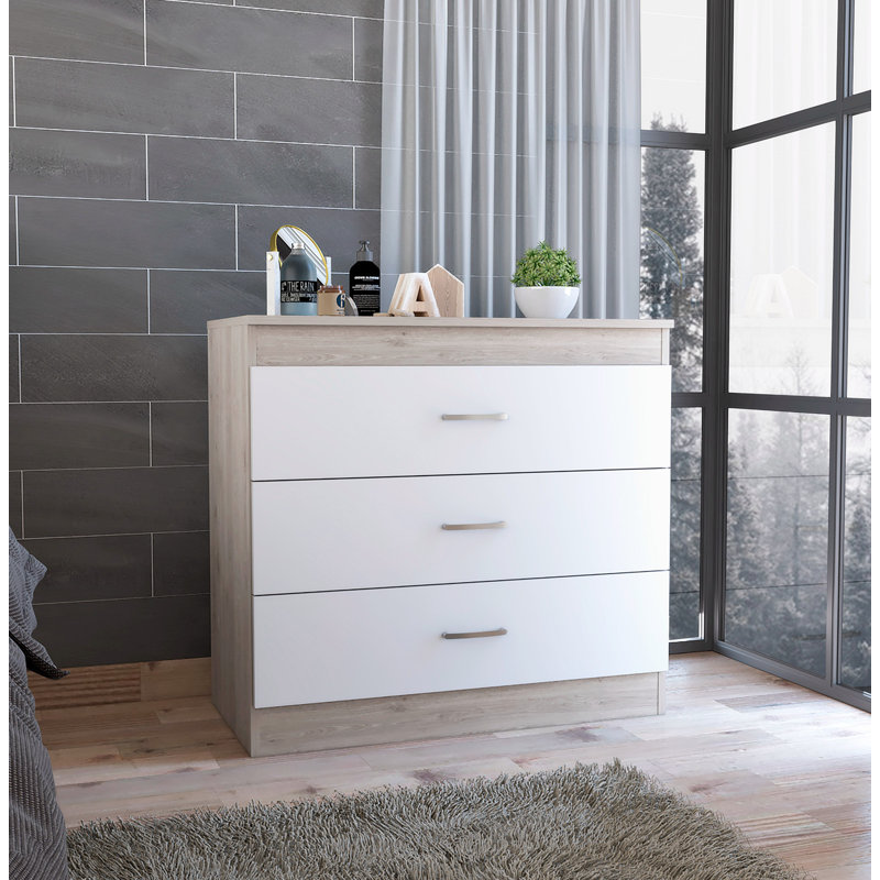 Commode moderne à trois tiroirs Halena