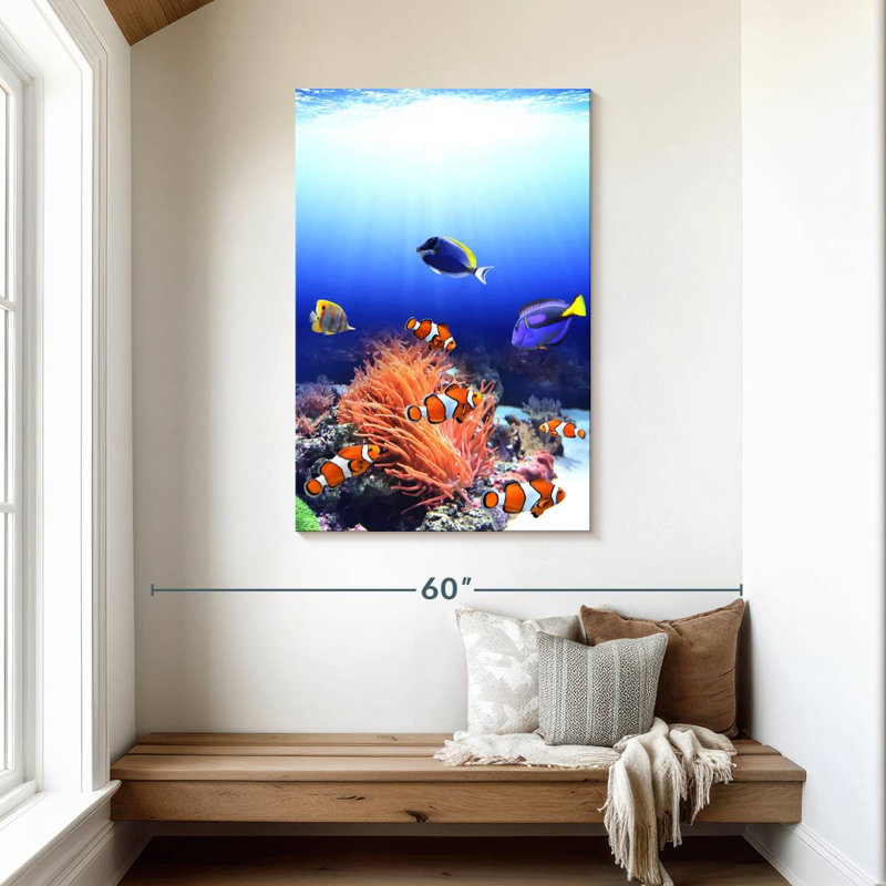 Underwater Ocean Scene, 45" H x 30" W