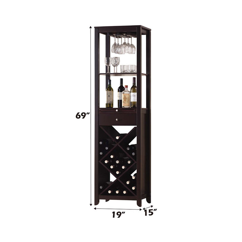 Armoire à vin Casey, wengé