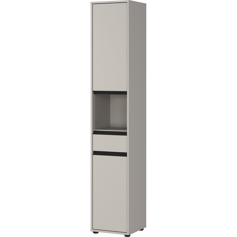 Bayoleth Tilt Protection Bathroom Cabinet, Silver colors