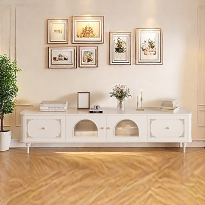 French simple design sense solid wood TV cabinet