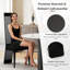 Ensemble de 4 chaises de salle à manger luxueuses noires avec pieds en métal noir