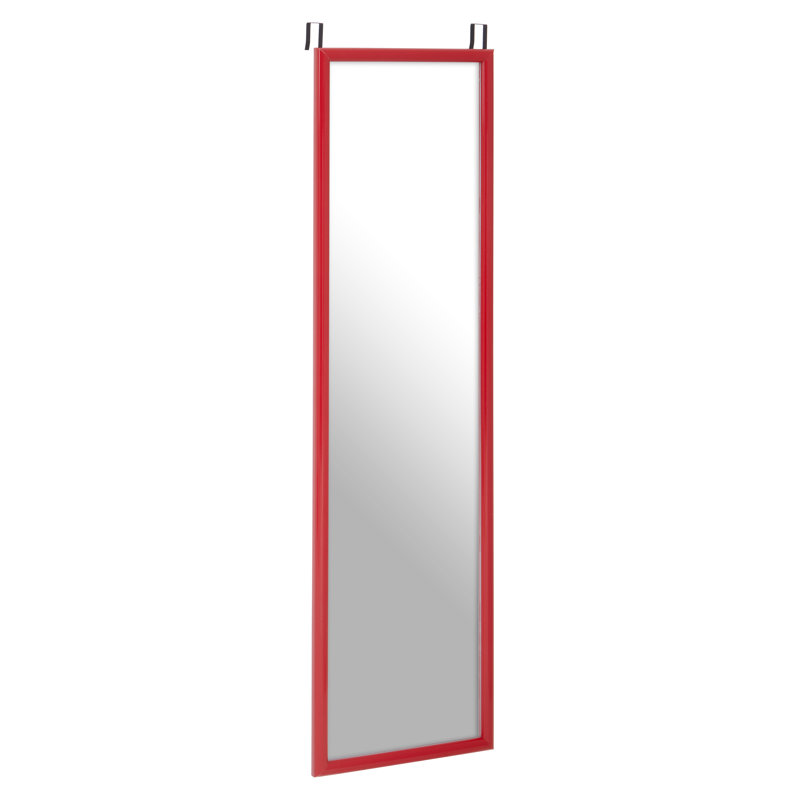Overdoor Full Length Mirror, Red