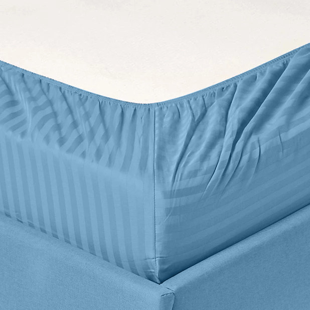 Hotel London Egyptian Cotton Striped Sheet Set, Twin Sheet Set with 1 Pillowcase, Black