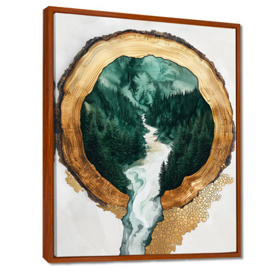 Gerolda Emerald Reflections Of The Forest Landscape III - Forest Framed Prints
