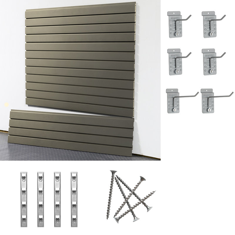 Slatwall Medium Standard Duty Starter System, Graphite Steel