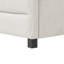 Lit de jour simple rembourré en lin beige avec lit gigogne polyvalent, lit structure-360758011