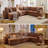 Sectional Sleeper Sofa With Pull Out Bed, L-Shaped Modular Sectional Sofa  With Storage, Cloud Couch With Deep Seat, Chenille, Orange-1560626072