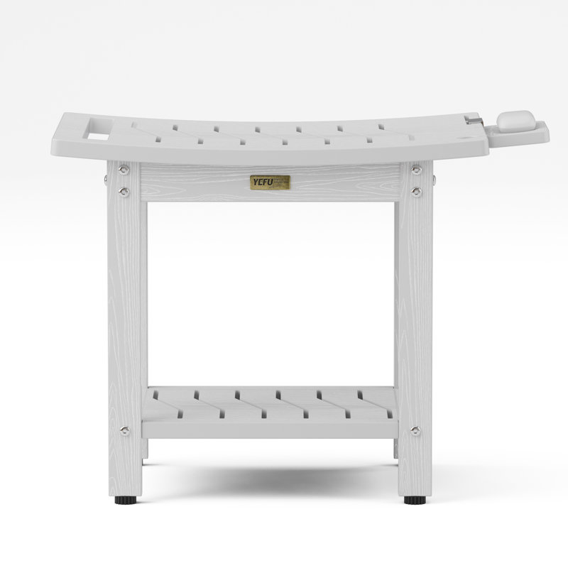Banc de douche H 20,6 po HiPS, Blanc