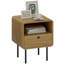 40cm W Steel Bedside Table
