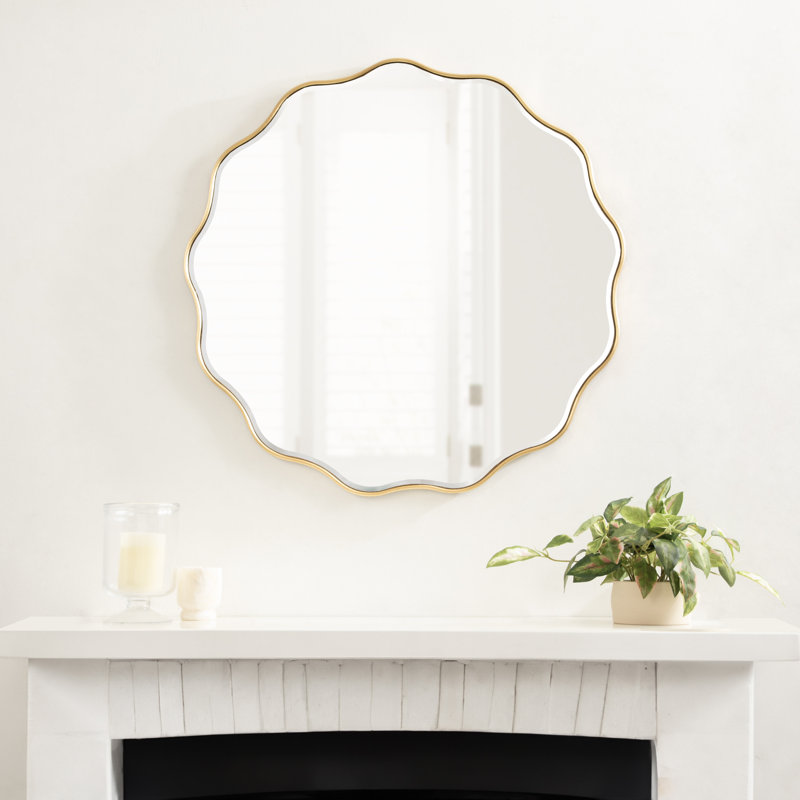 Miroir mural Francina, Or, 32 po x 32 po