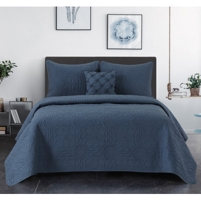 Jailen Microfiber 4 Piece Quilt Set