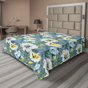 Ardoise, bleu-vert / floral